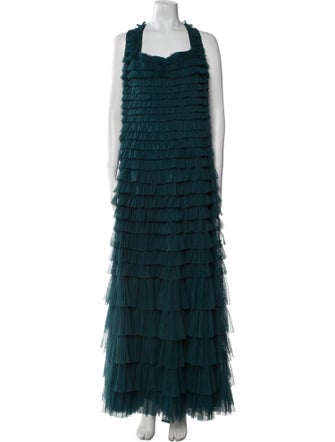 Mac Duggal Square Neckline Long Dress