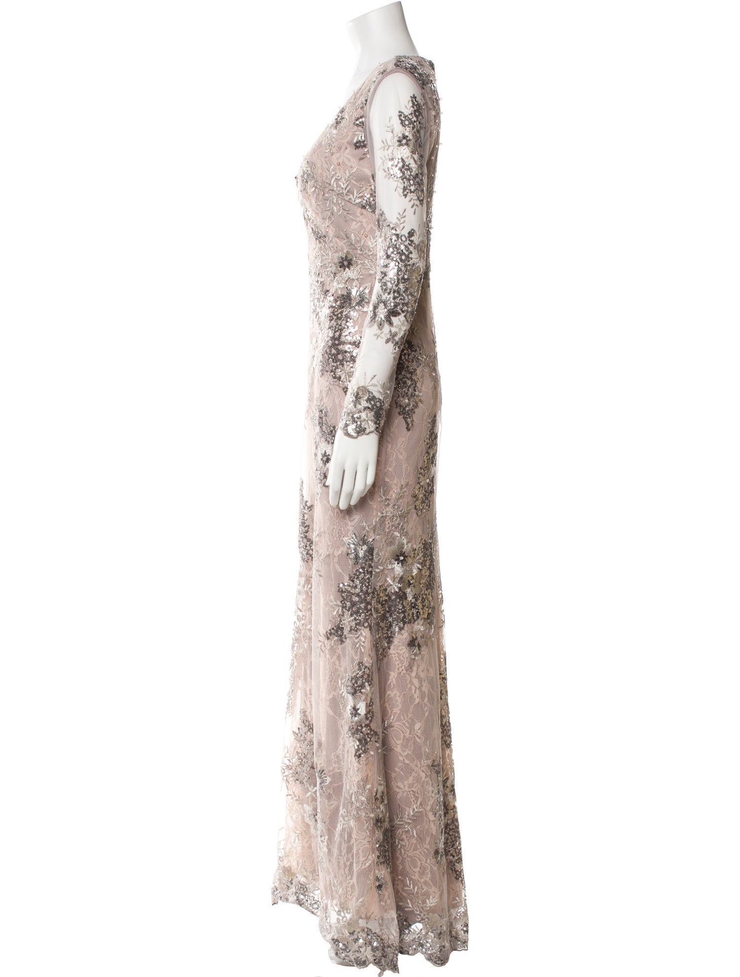 Mac Duggal Lace Pattern Long Dress w/ Tags