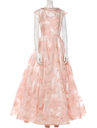 Mac Duggal Lace Pattern Long Dress