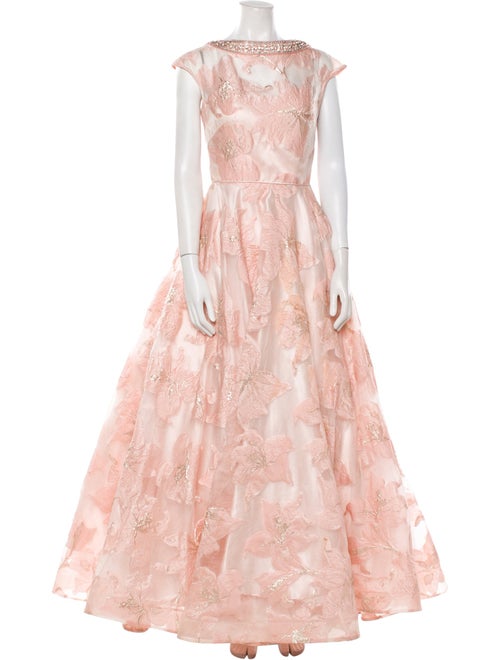 Mac Duggal Lace Pattern Long Dress