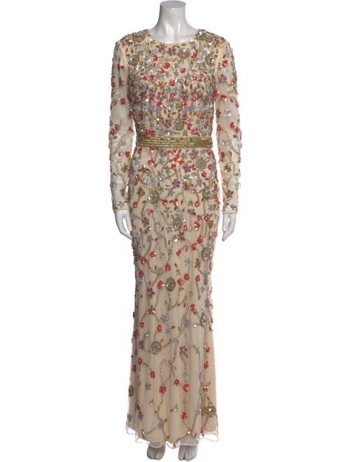 Mac Duggal Floral Print Long Dress