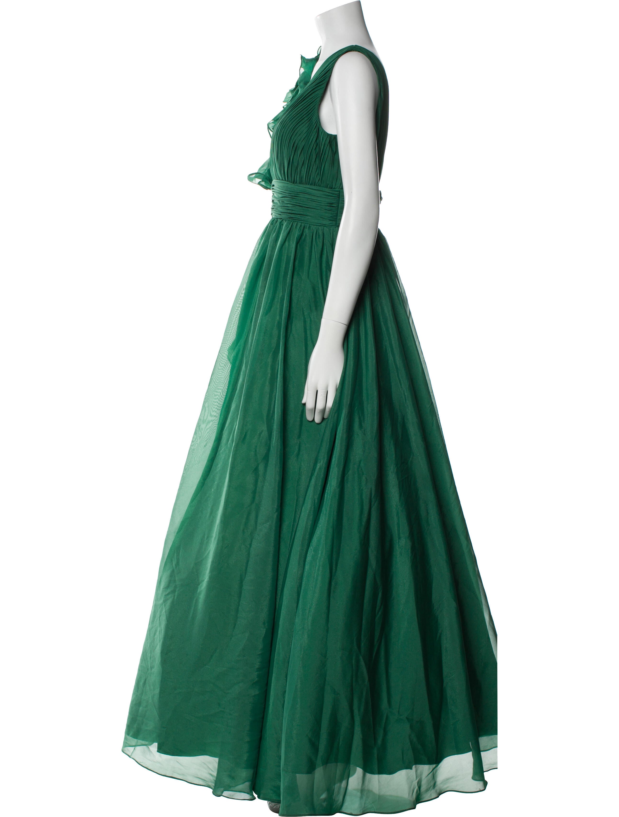 Mac Duggal V-Neck Long Dress