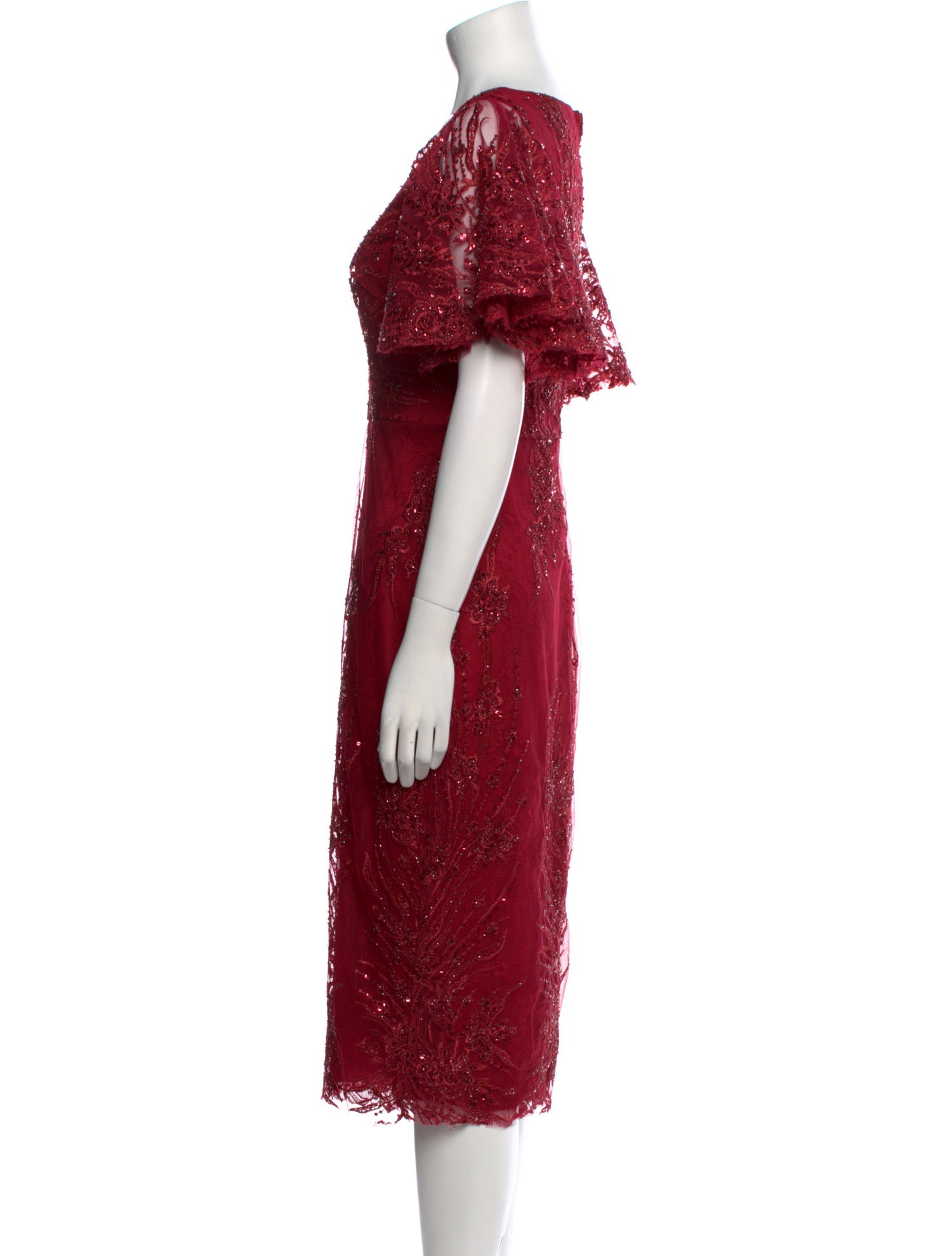 Mac Duggal V-Neck Midi Length Dress w/ Tags