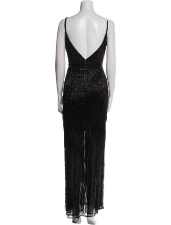 Mac Duggal V-Neck Long Dress