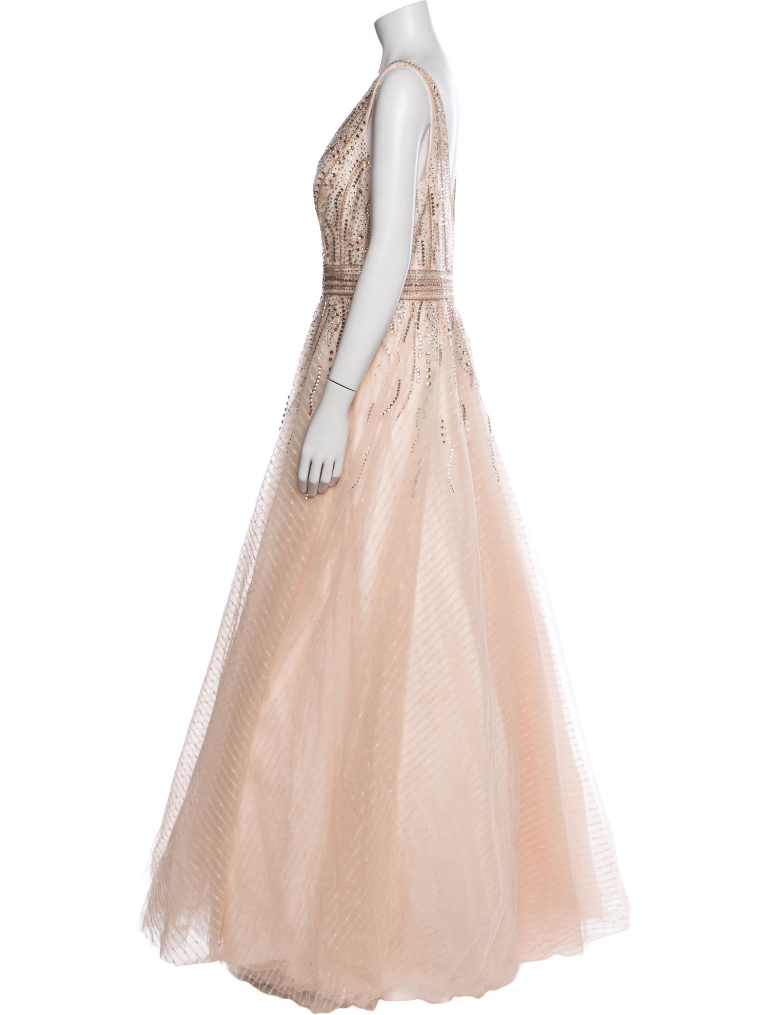 Mac Duggal V-Neck Long Dress