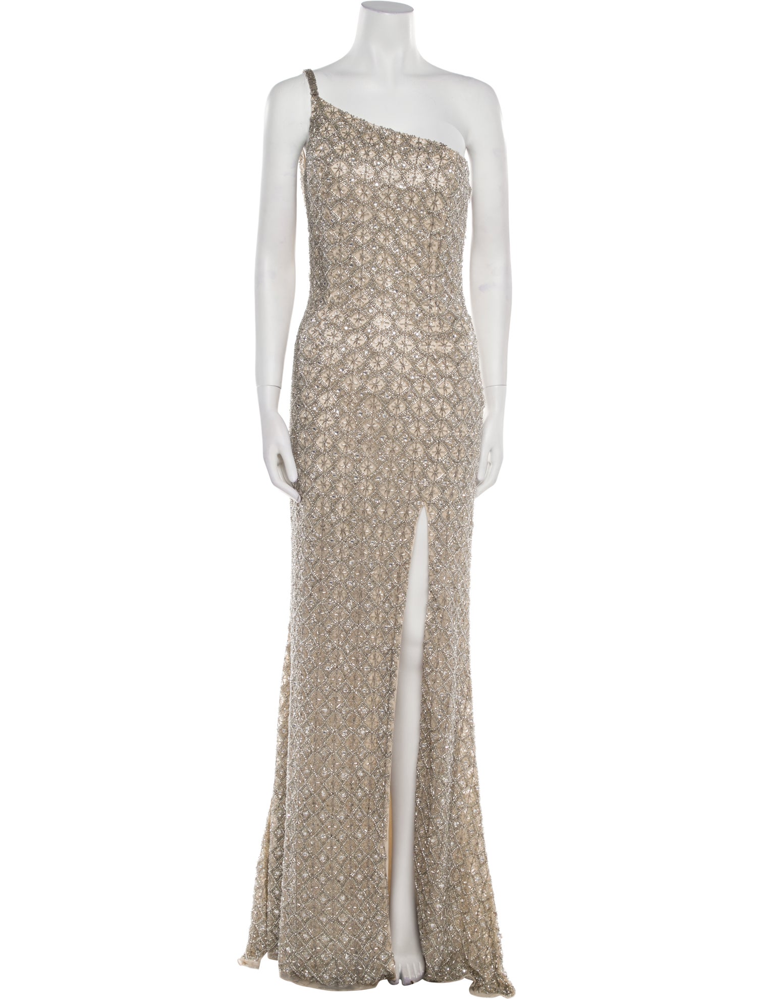 Mac Duggal One-Shoulder Long Dress