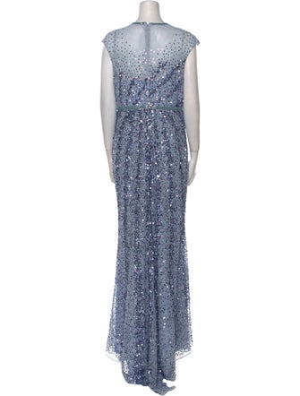 Mac Duggal Printed Long Dress