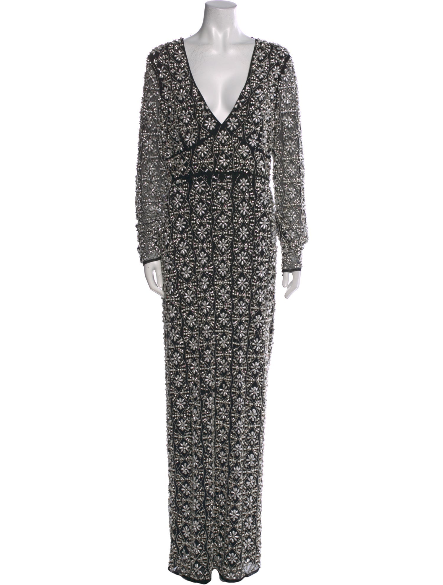 Mac Duggal Printed Long Dress