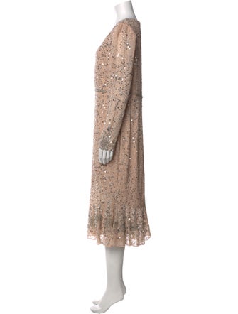 Mac Duggal V-Neck Midi Length Dress