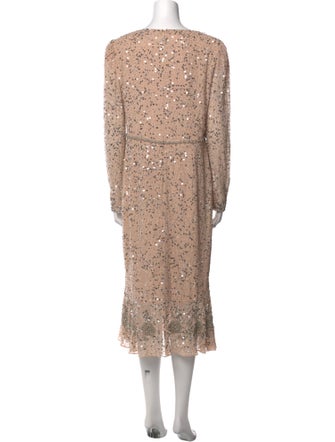 Mac Duggal V-Neck Midi Length Dress