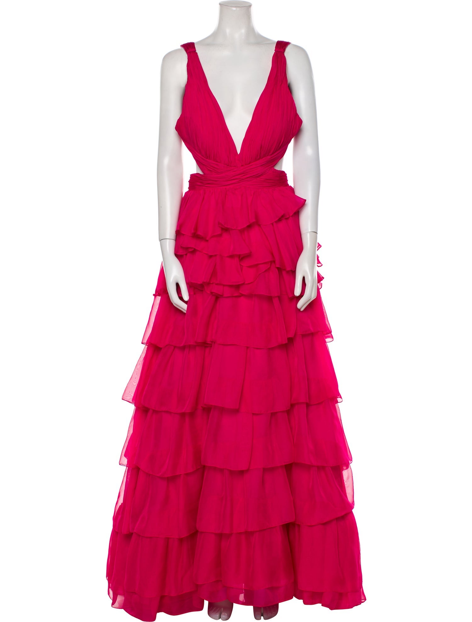 Mac Duggal V-Neck Long Dress