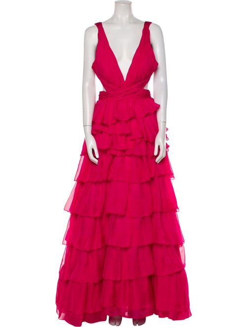 Mac Duggal V-Neck Long Dress