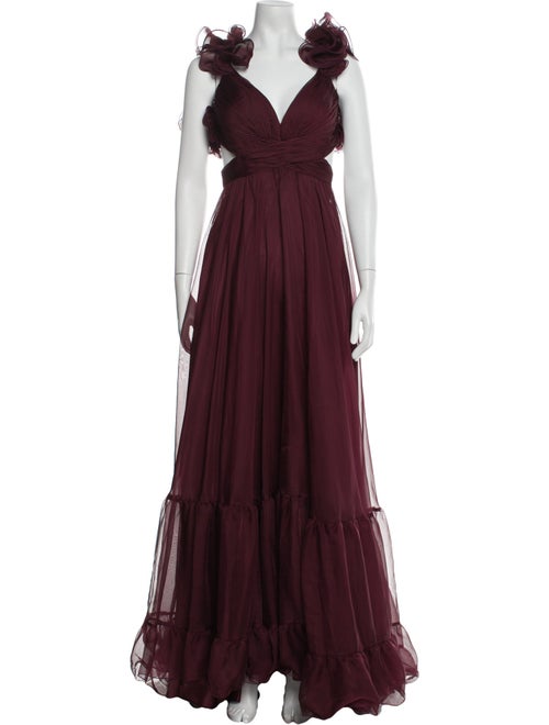 Mac Duggal V-Neck Long Dress