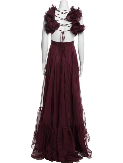 Mac Duggal V-Neck Long Dress