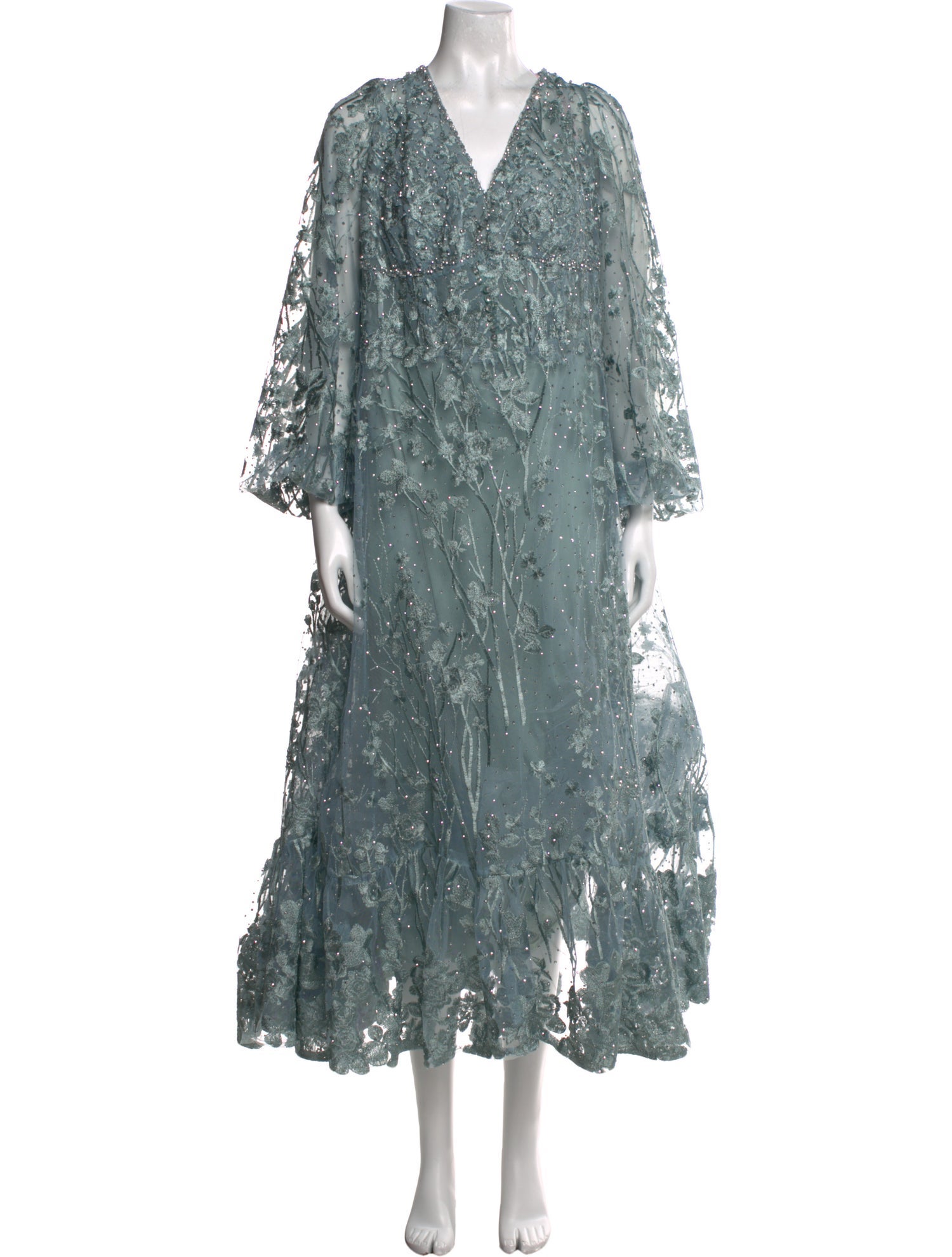 Mac Duggal Lace Pattern Long Dress