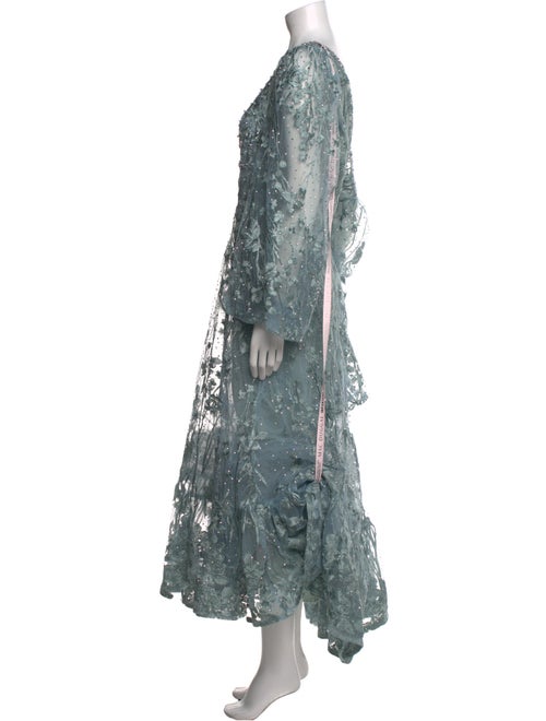 Mac Duggal Lace Pattern Long Dress