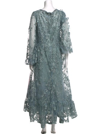 Mac Duggal Lace Pattern Long Dress