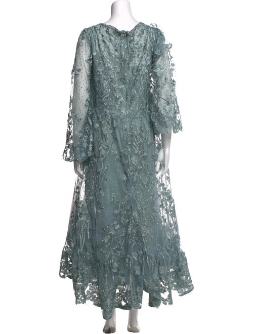 Mac Duggal Lace Pattern Long Dress