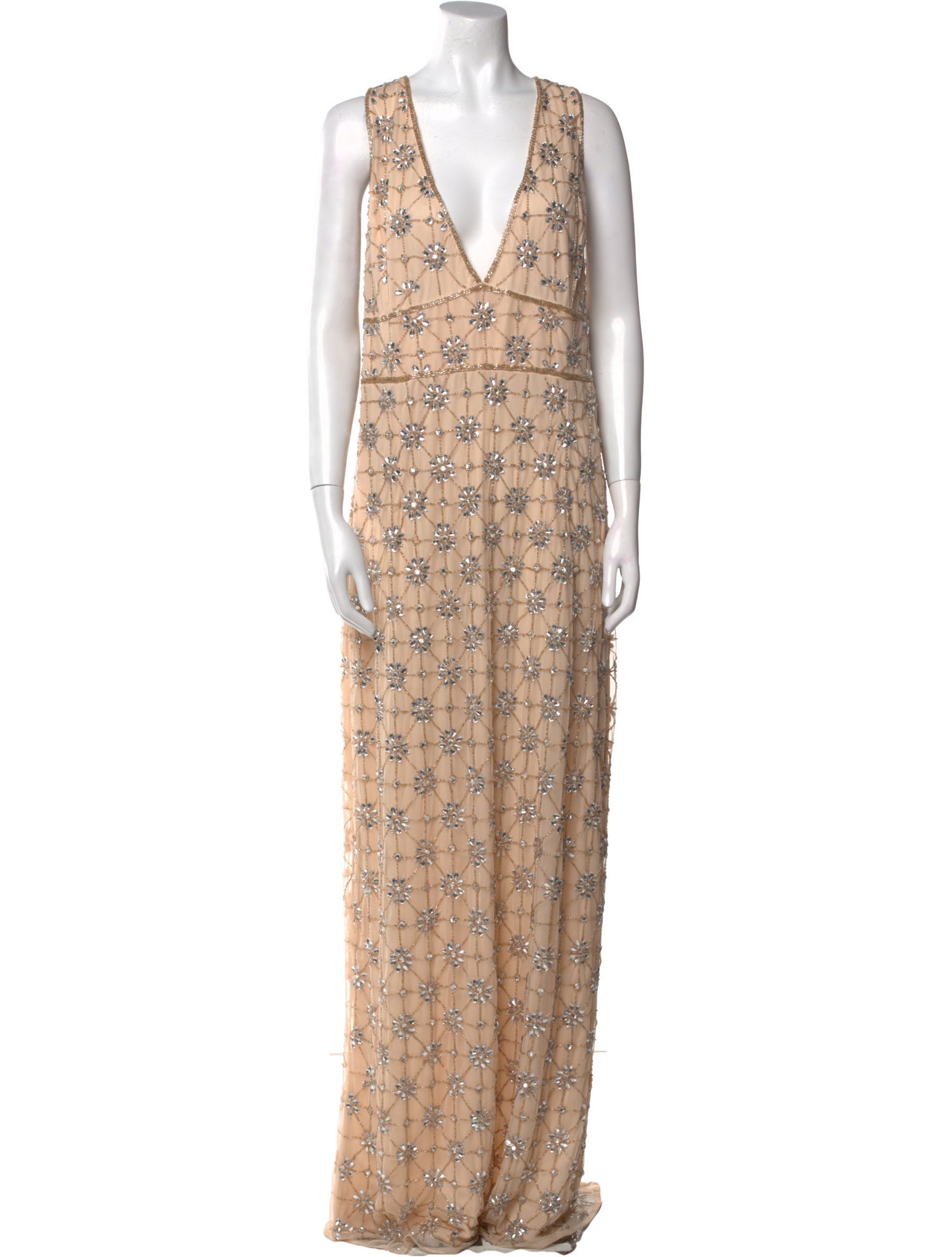 Mac Duggal Floral Print Long Dress w/ Tags