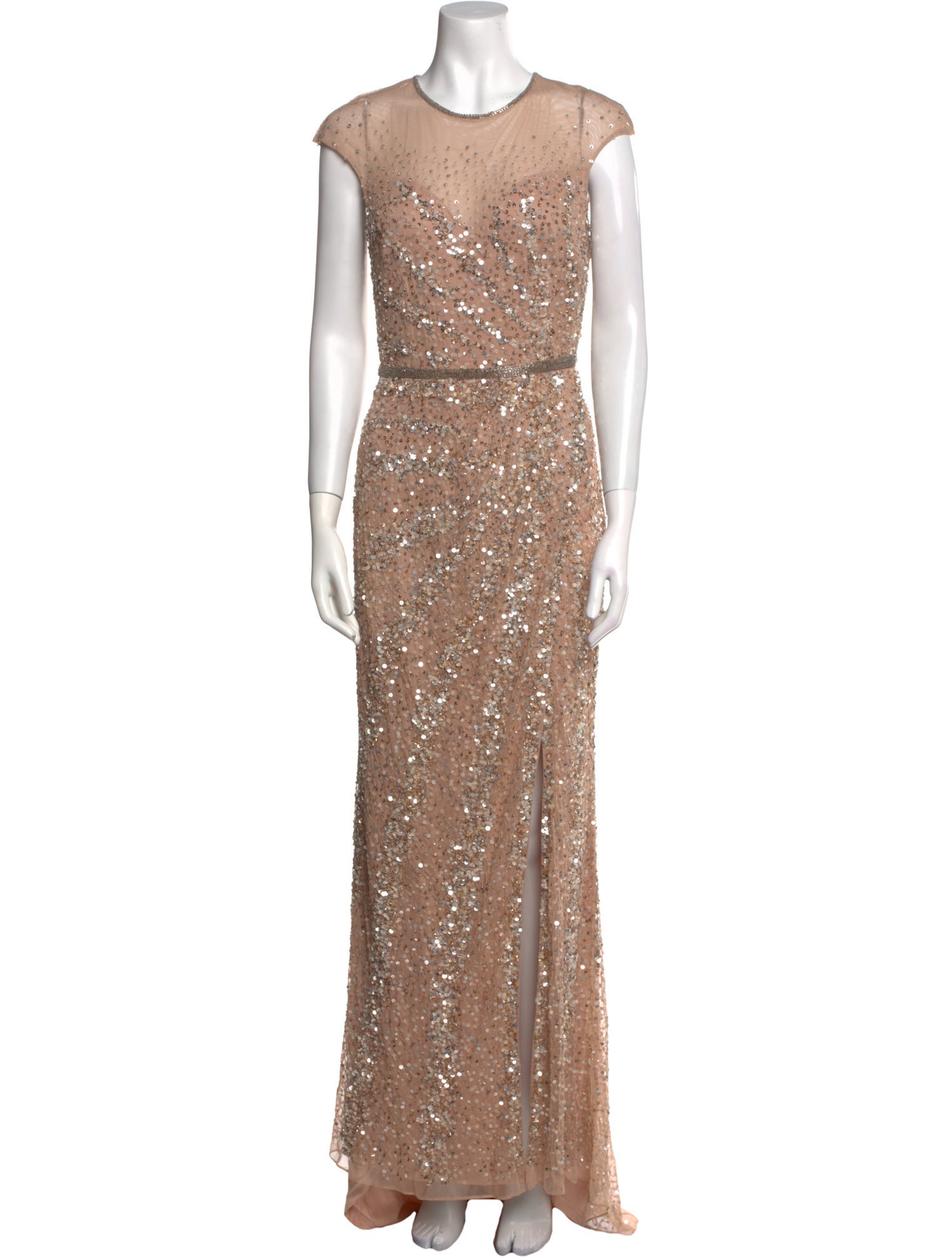 Mac Duggal Crew Neck Long Dress w/ Tags