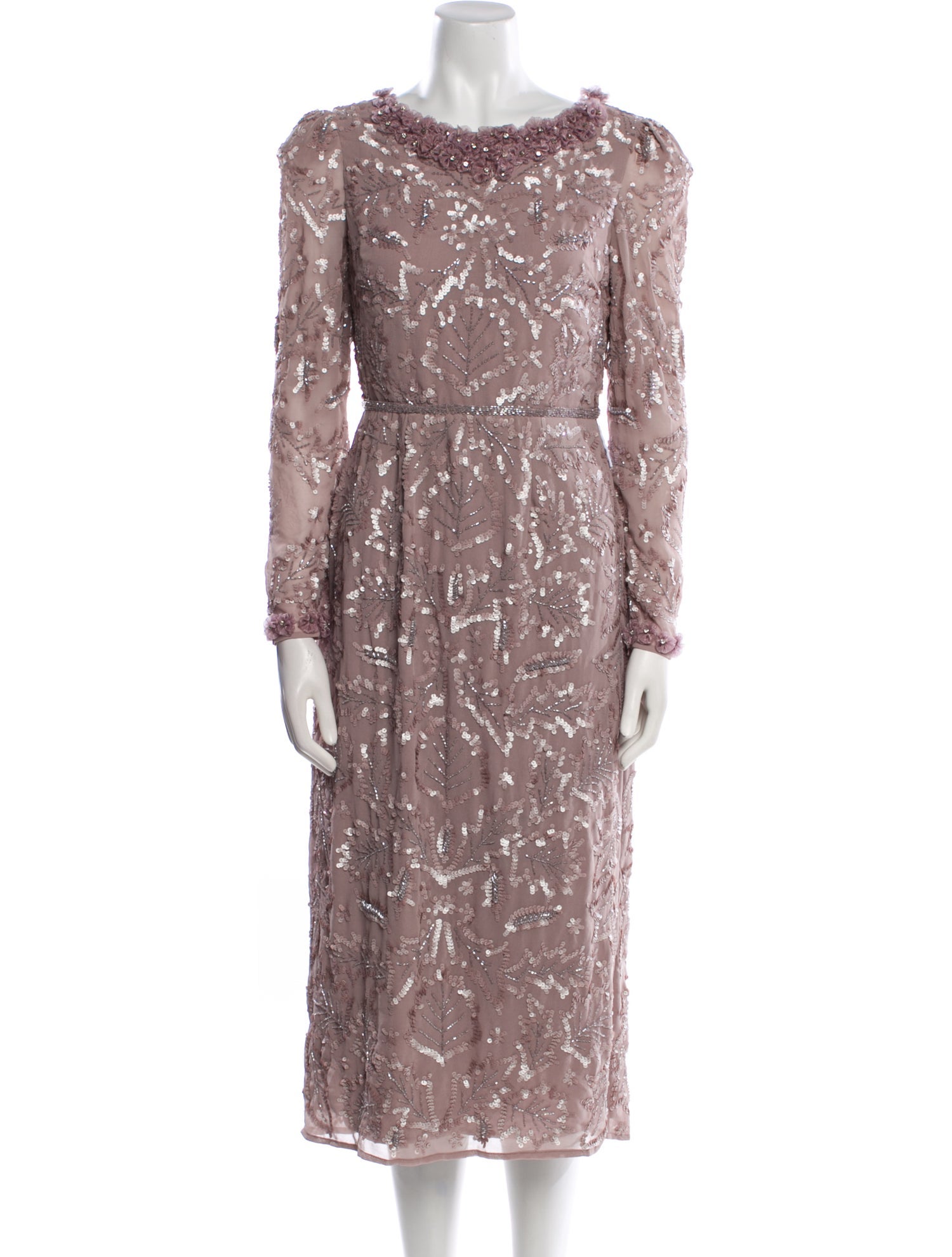 Mac Duggal Lace Pattern Midi Length Dress w/ Tags