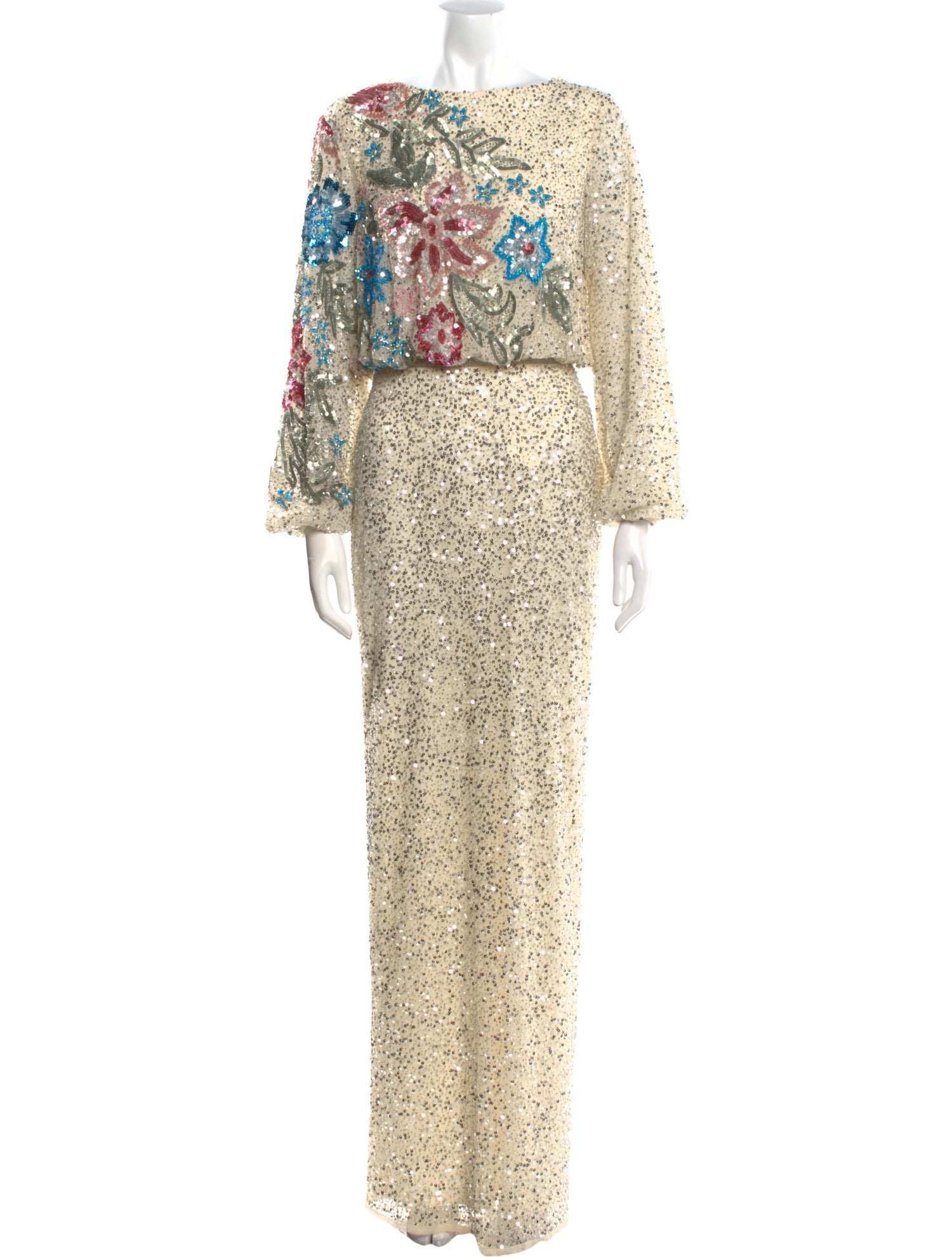 Mac Duggal Printed Long Dress w/ Tags