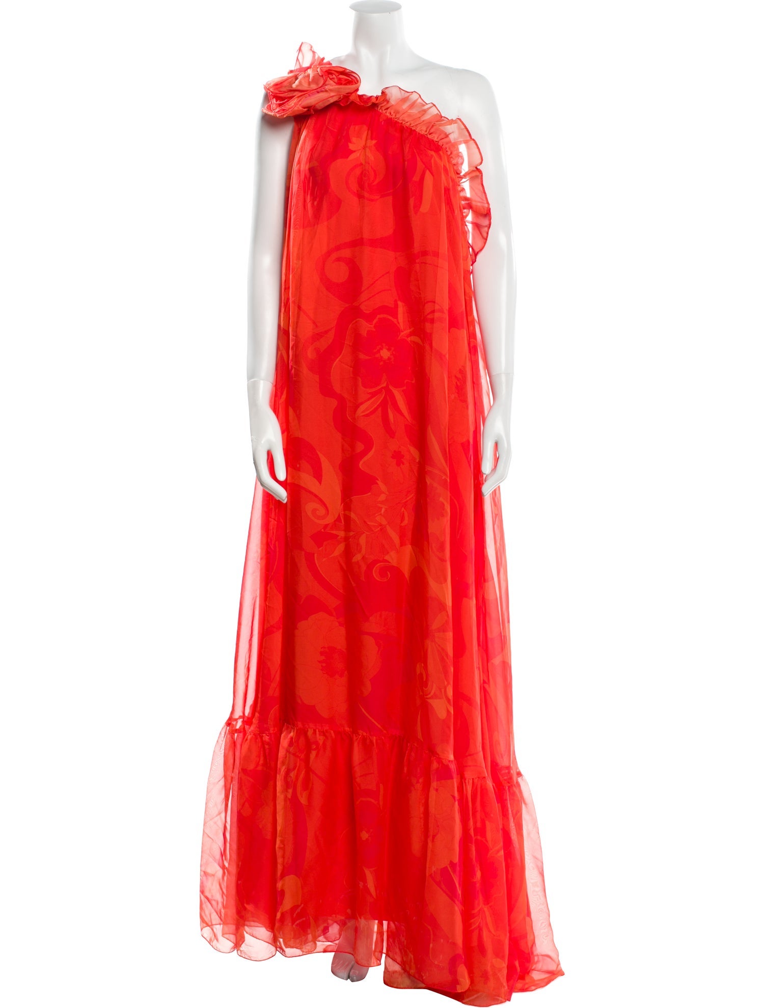 Mac Duggal Lace Pattern Long Dress