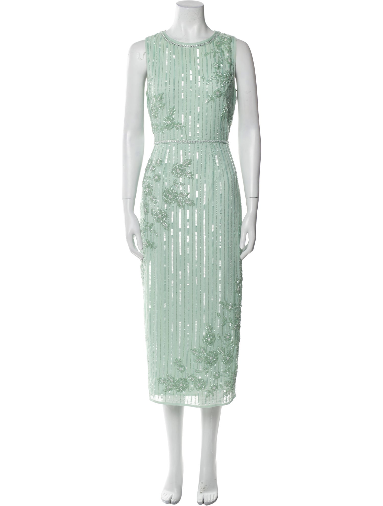 Mac Duggal Crew Neck Long Dress