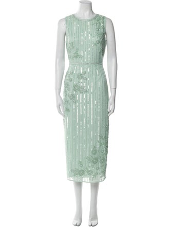 Mac Duggal Crew Neck Long Dress