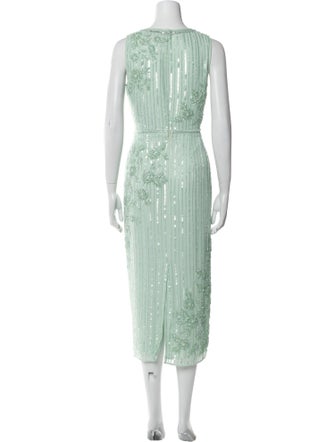 Mac Duggal Crew Neck Long Dress