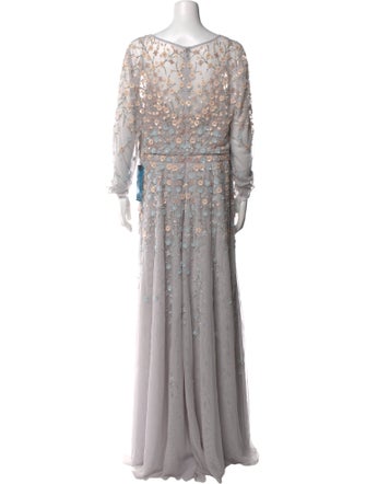 Mac Duggal V-Neck Long Dress