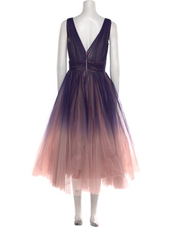 Mac Duggal Colorblock Pattern Long Dress