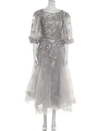 Mac Duggal Bateau Neckline Long Dress