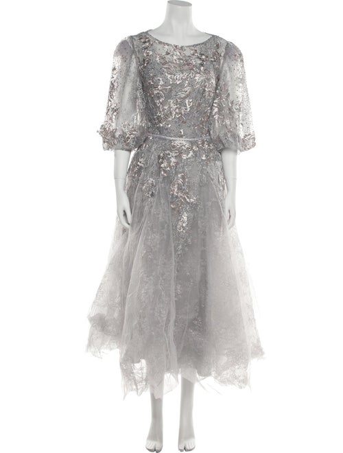 Mac Duggal Bateau Neckline Long Dress