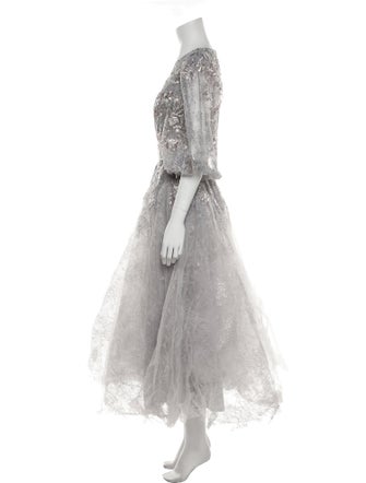 Mac Duggal Bateau Neckline Long Dress