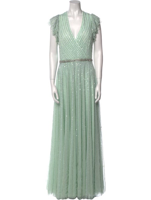 Mac Duggal V-Neck Long Dress