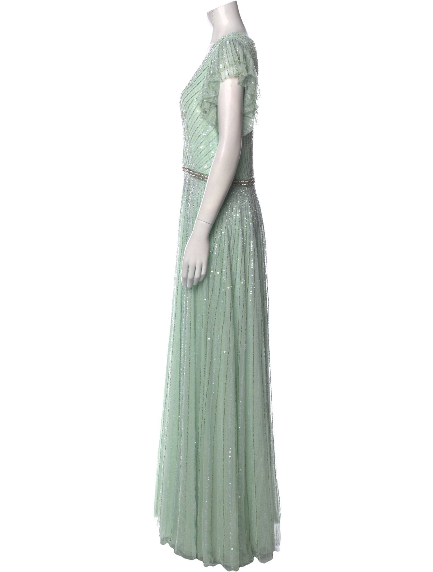 Mac Duggal V-Neck Long Dress