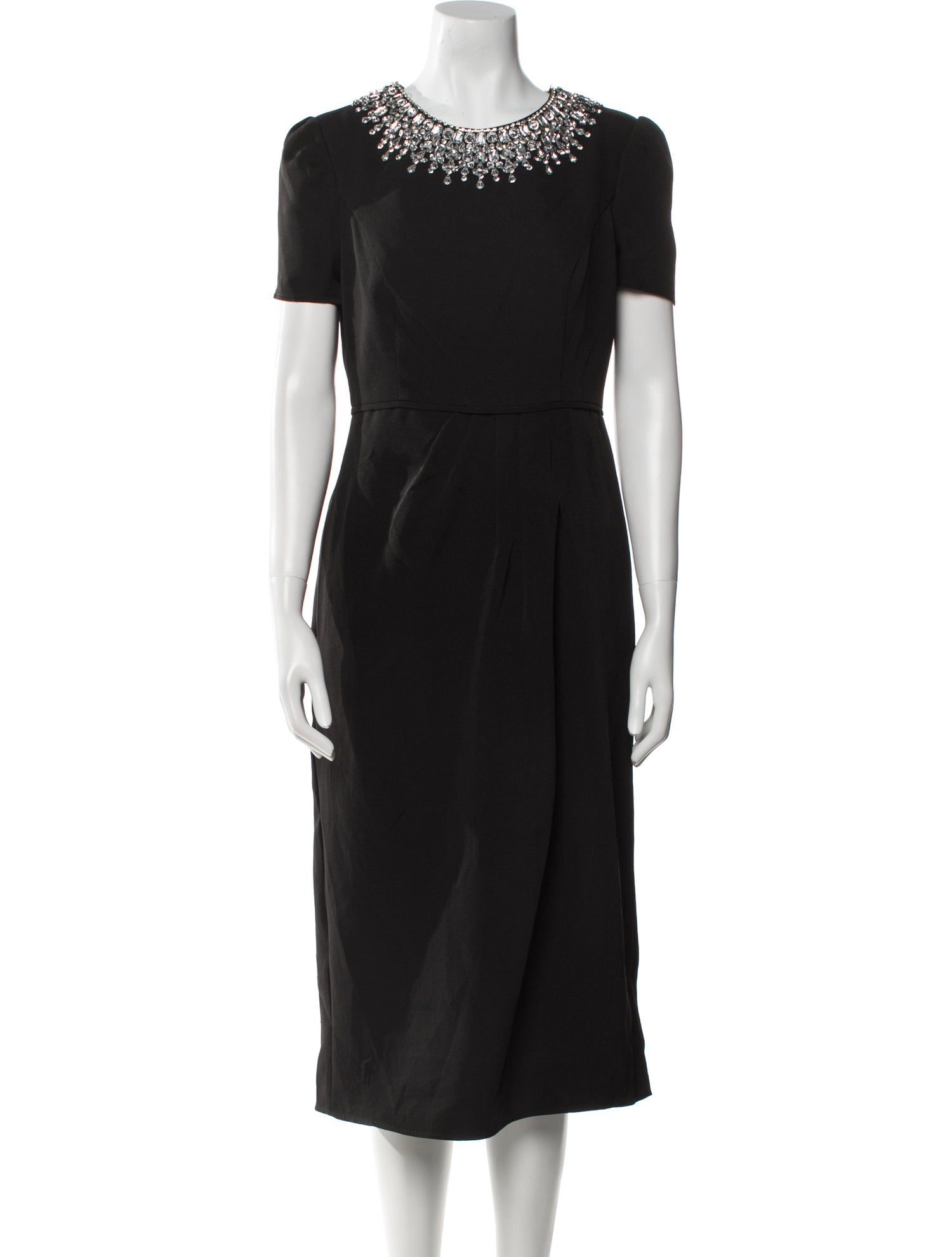 Mac Duggal Crew Neck Midi Length Dress