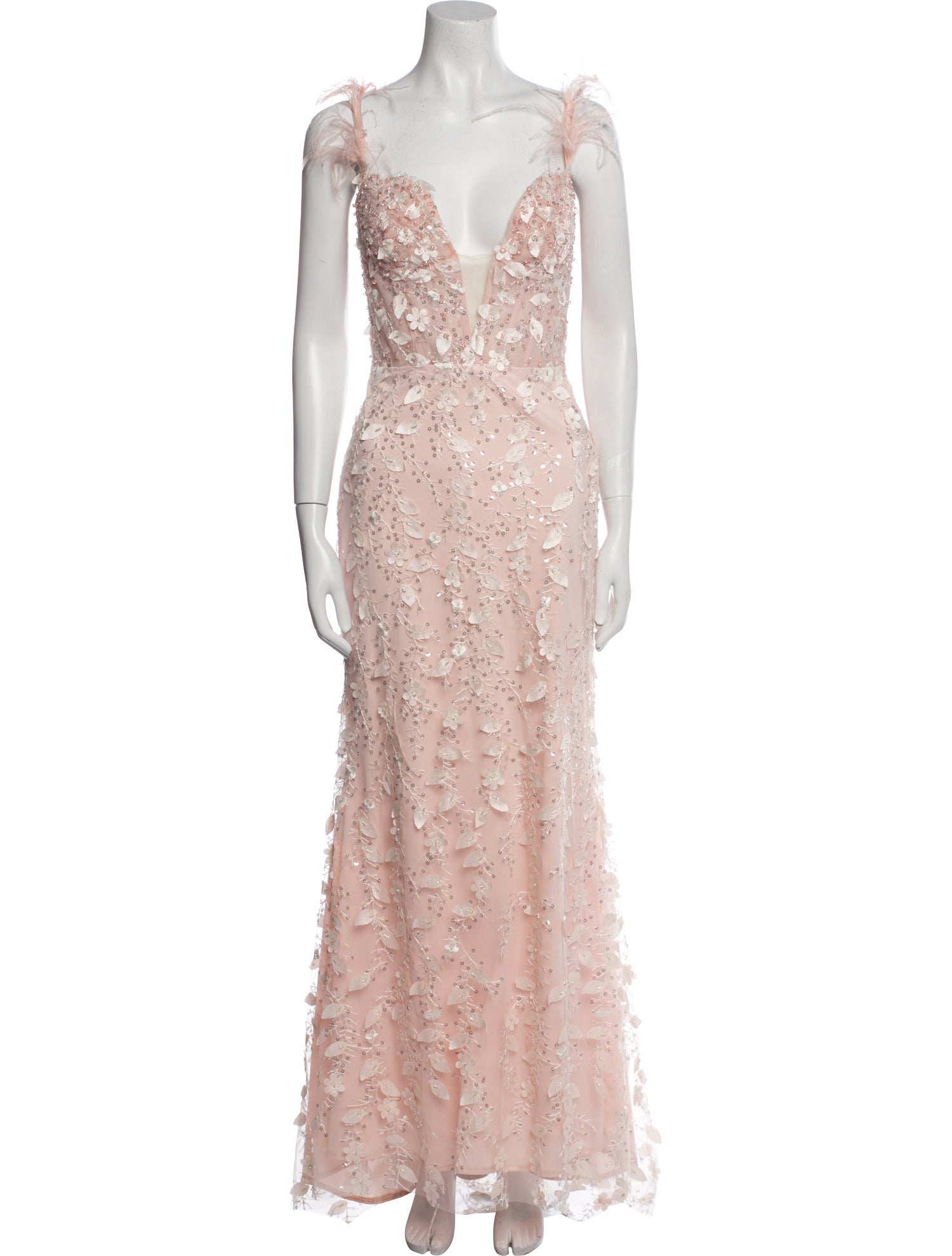 Mac Duggal Lace Pattern Long Dress w/ Tags