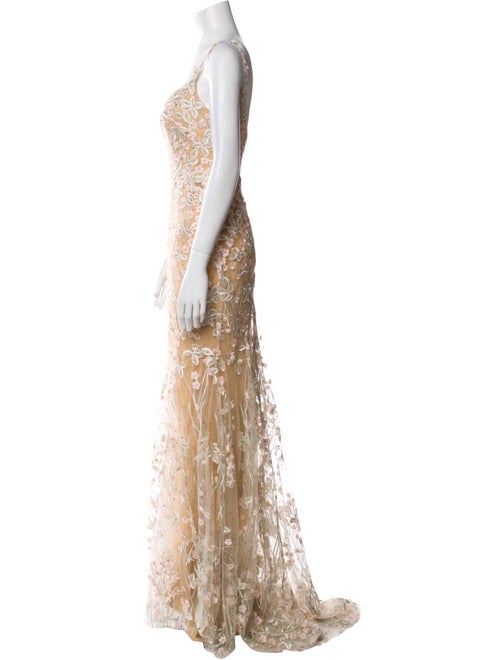 Mac Duggal Lace Pattern Long Dress