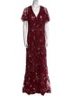 Mac Duggal Floral Print Long Dress