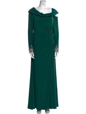 Mac Duggal Cowl Neck Long Dress