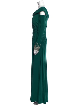 Mac Duggal Cowl Neck Long Dress
