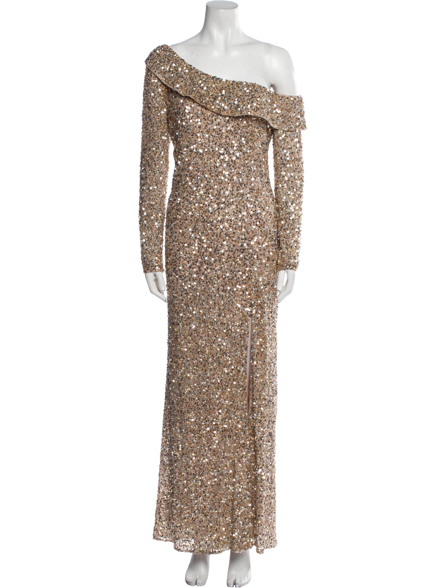 Mac Duggal One-Shoulder Long Dress