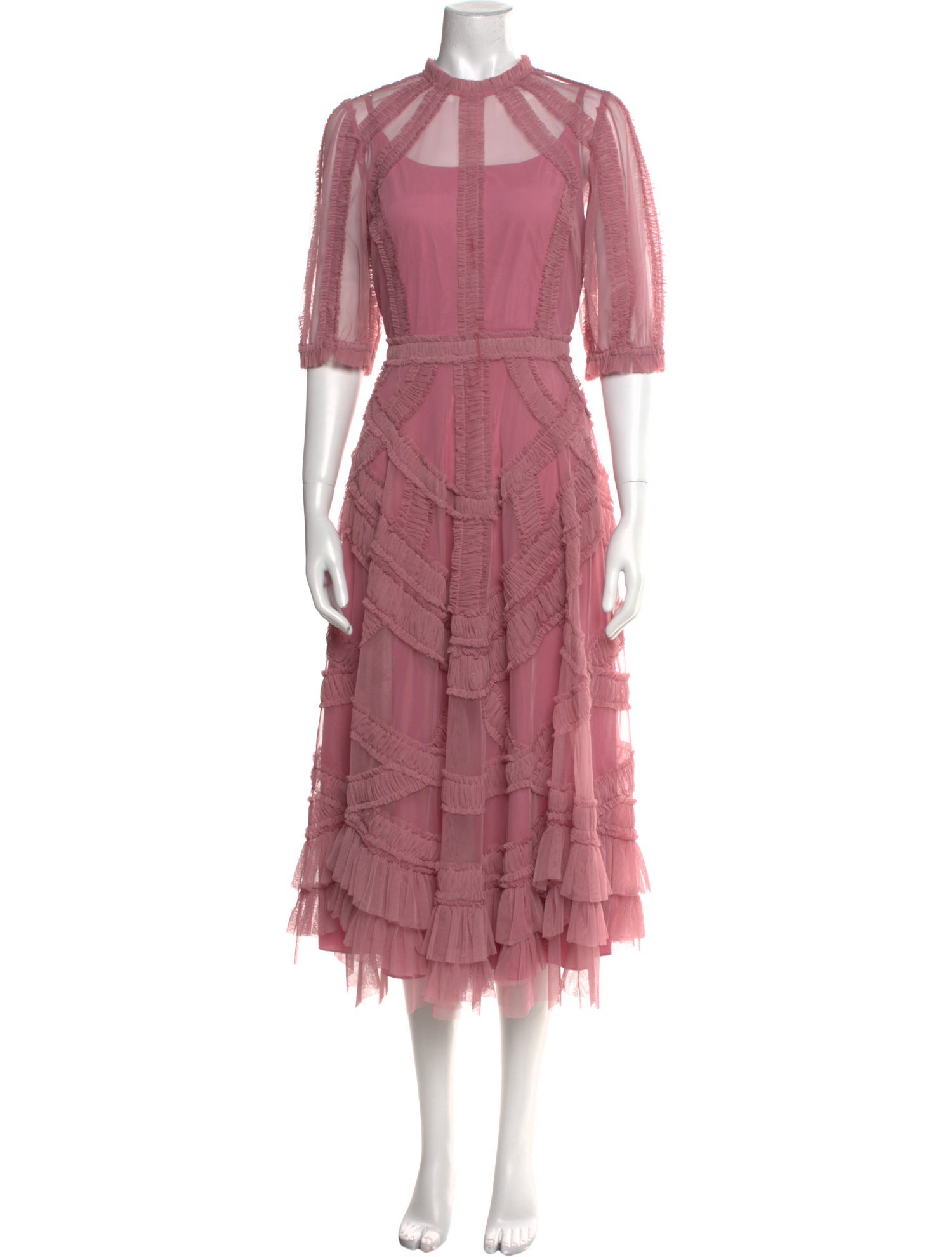 Mac Duggal Mock Neck Long Dress