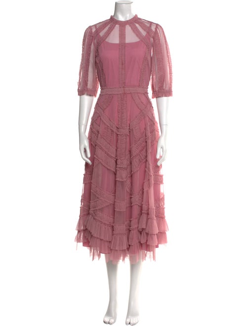 Mac Duggal Mock Neck Long Dress