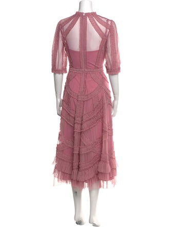 Mac Duggal Mock Neck Long Dress