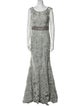 Mac Duggal Lace Pattern Long Dress
