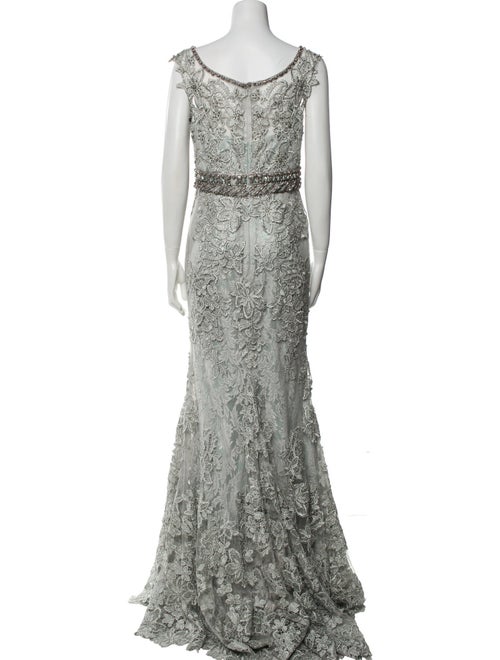 Mac Duggal Lace Pattern Long Dress