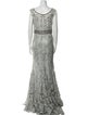 Mac Duggal Lace Pattern Long Dress